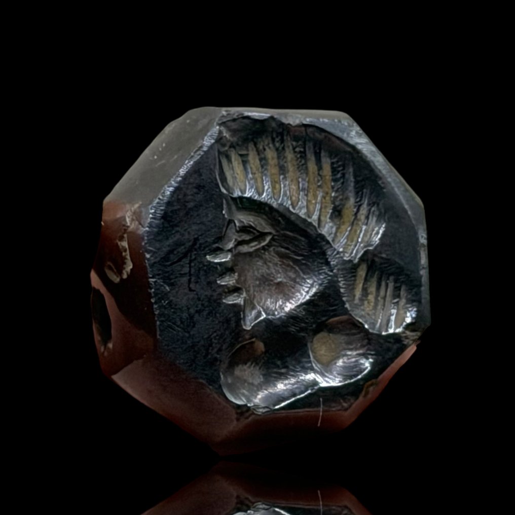 Αντίγραφο των Σασσανιδών. αιματίτης σφραγίδα βασιλικού ανάγλυφου - 2.5 cm (χωρίς τιμή ασφαλείας) #1.0