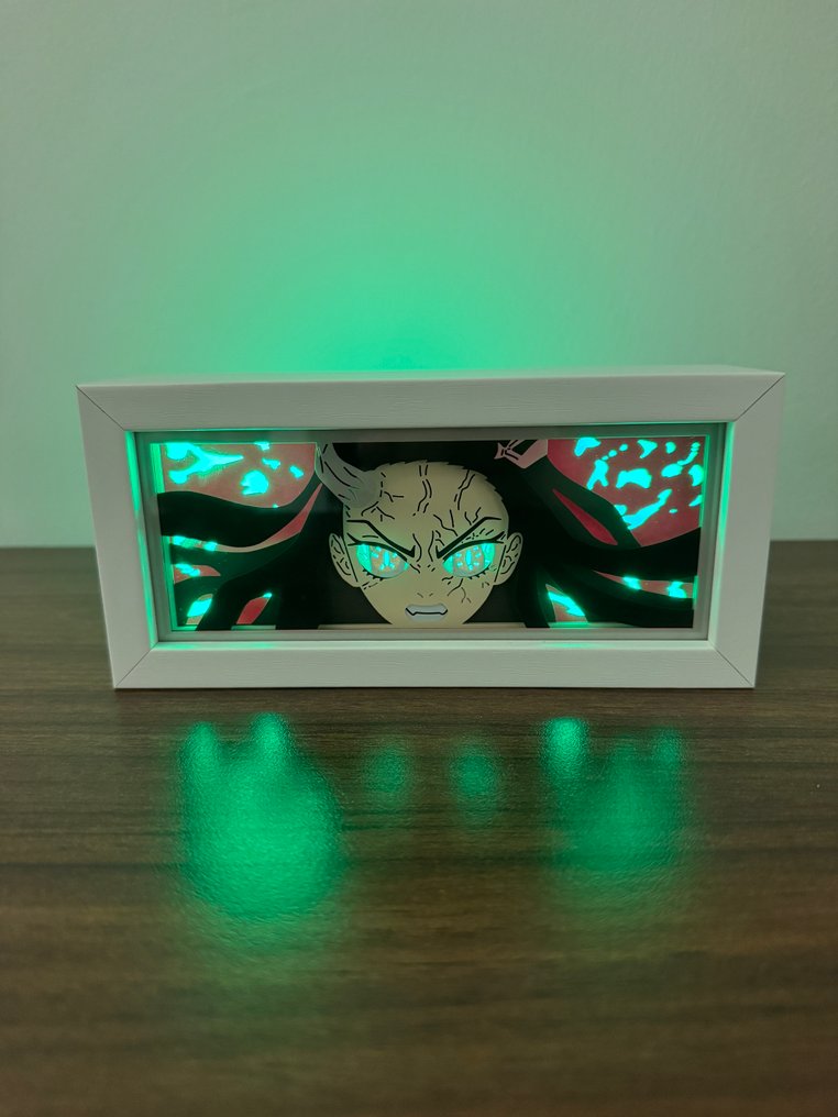 Lampe de table - Bois - Boîte à ombres lumineuses RGB inspirée de Demon Slayer #4.3
