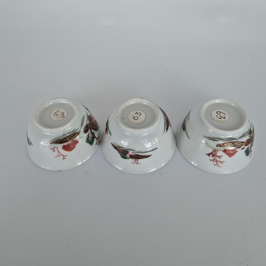 Cup and saucer (6) - Porcelain - Temple decor #3.2