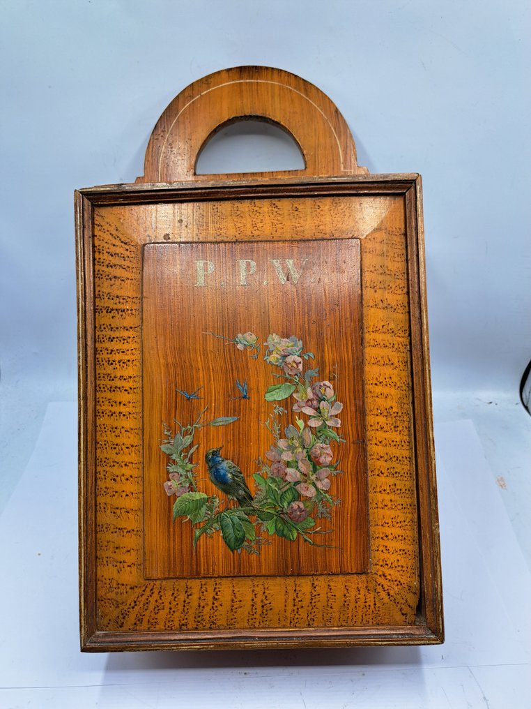 Likkiste - Hånd malt - Tre - Antikk skoleveske #1.0