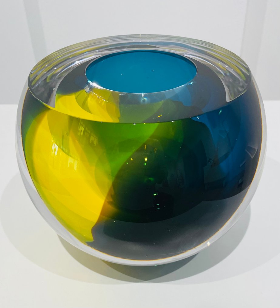 George Broft Unique - Skulptur, “ COLORFUL” - 15 cm - Glas #1.0