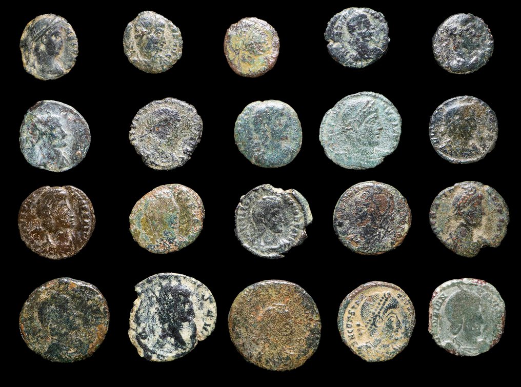 Ρωμαϊκή Αυτοκρατορία Lote 20 monedas Æ acuñadas entre los siglos III - IV d. C.  (χωρίς τιμή ασφαλείας) #1.0