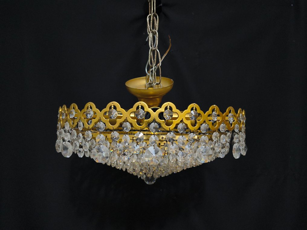 掛燈 - 金屬, 水晶, 水晶, 黃銅 #3.2