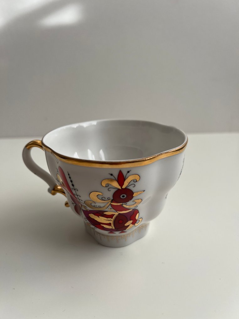 Lomonosov Imperial Porcelain Factory - S. Yakovleva - Csésze (3) - Porcelán, Aranyozott - LFZ Kupa „Tündérmese” #3.2