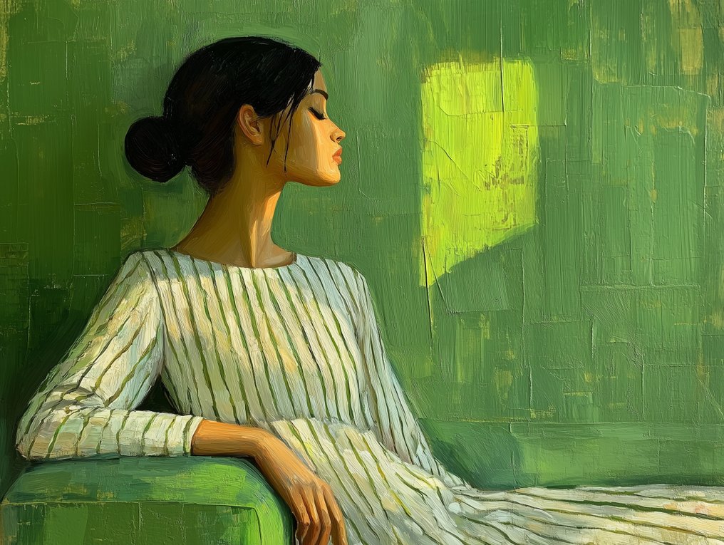 Irina Collins - Green Silence XL · NO Reserve #1.0