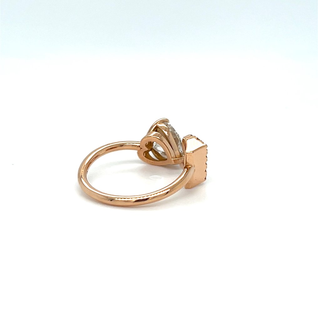 Fără preț de rezervă - Inel - 14 ct. Aur roz - 1.70ct. tw. Diamant (Cultivat în laborator) - Diamant #4.3