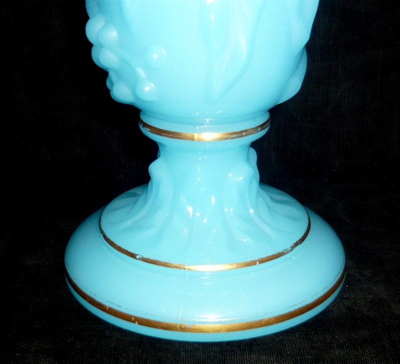 Baccarat - Βάζο (2) -  Βάζο με καλούπι με γιρλάντα από αμπέλι  - Κρύσταλλο - opaline #4.3