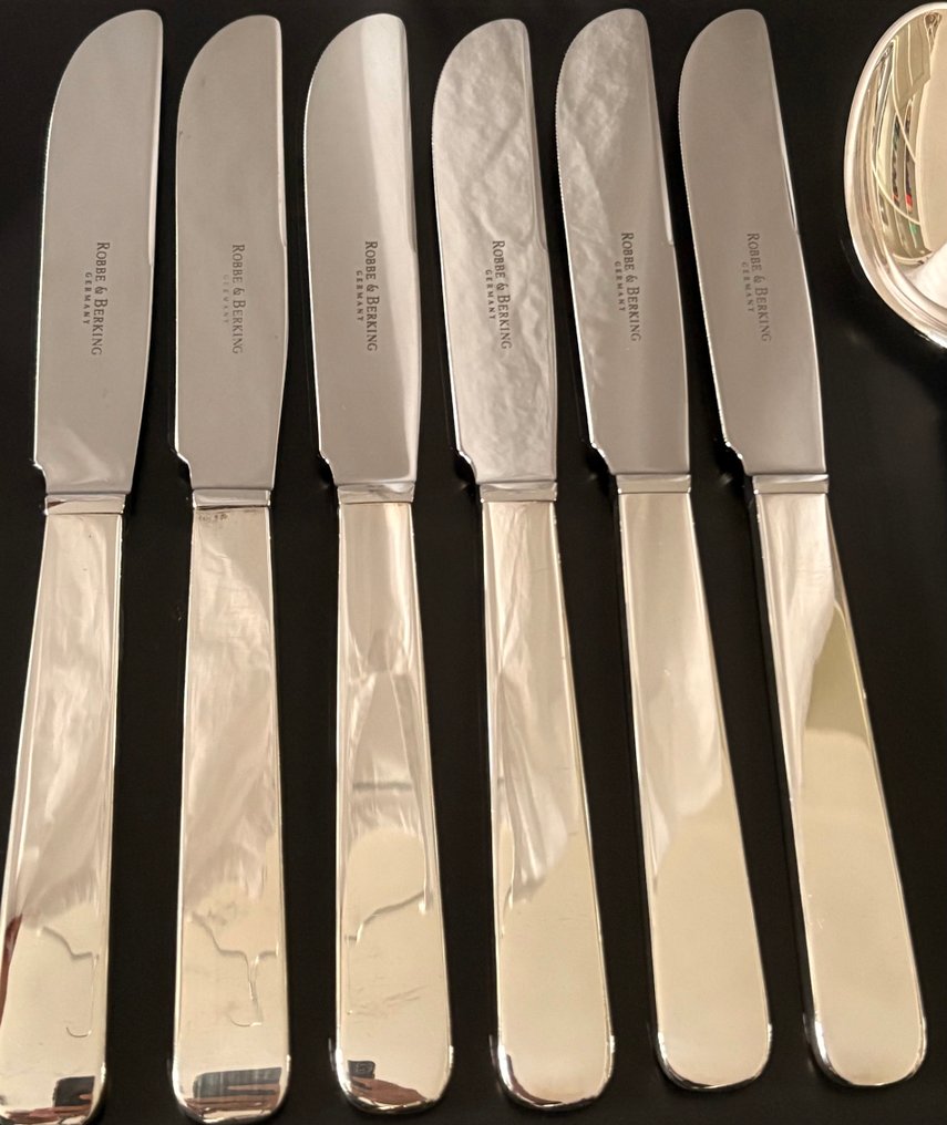 Robbe & Berking, Modell: Alta 150g massivversilbert - Servizio di posate (30) - Argento - Set di posate da menu da 30 pezzi #2.1