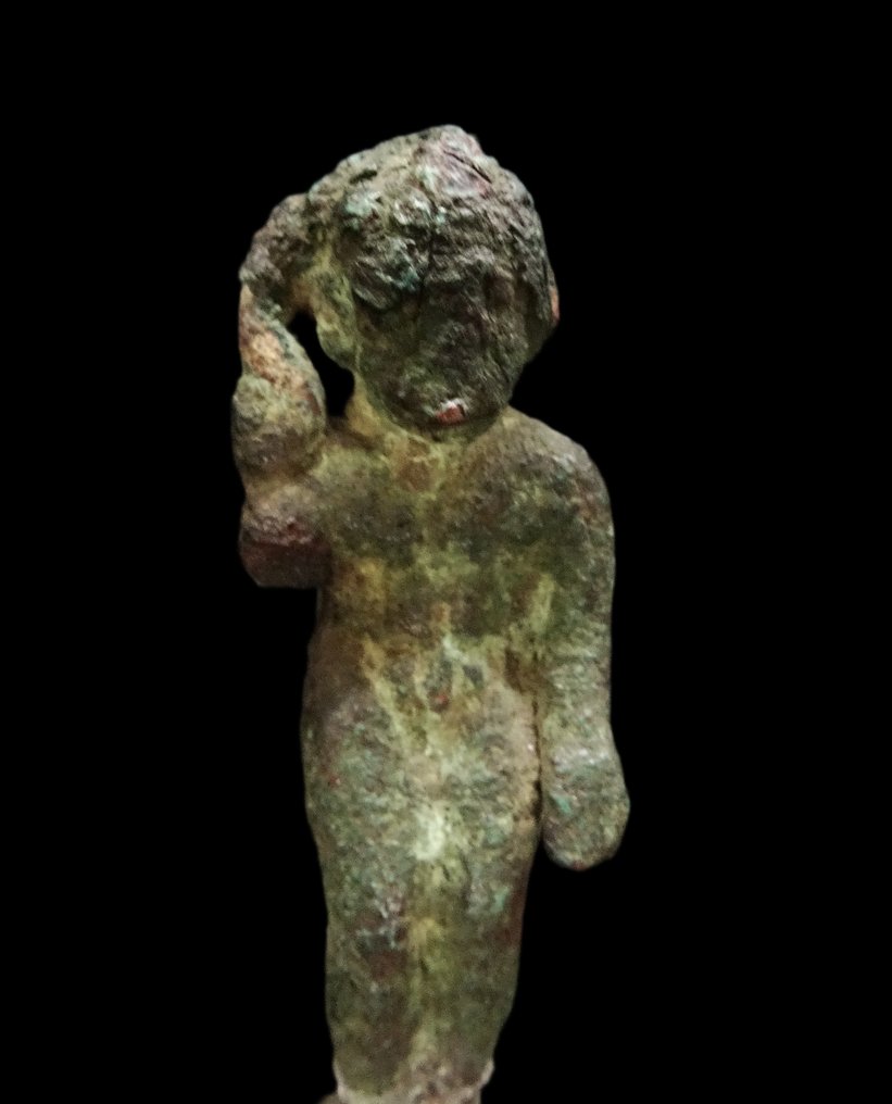 古埃及 铜制哈耳波克拉底神像 - 第26王朝 / 第31王朝 (没有保留价) #4.3