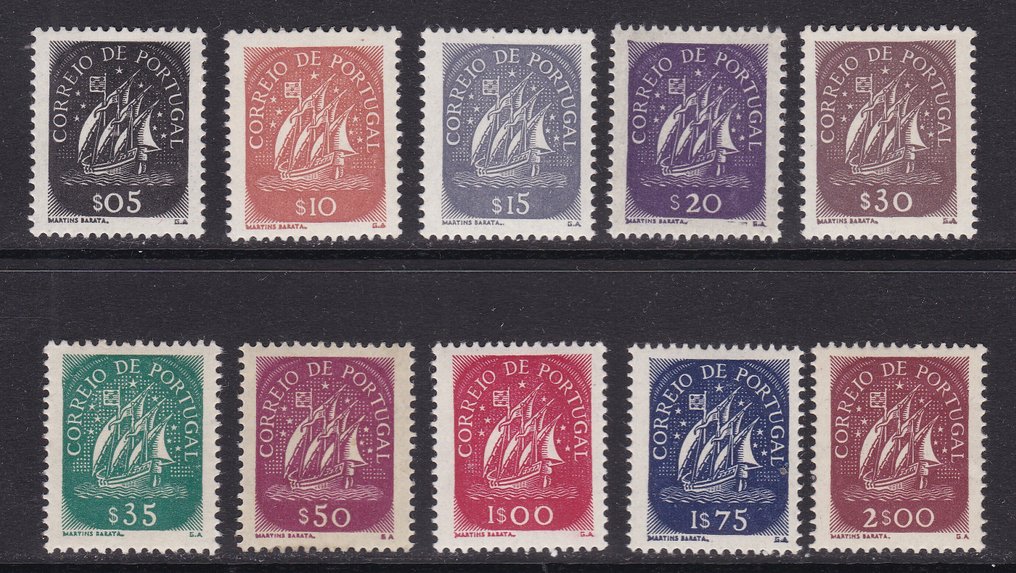 Portugal 1943 - Portugal 1943 - Carabelas - Mundifil 617/633 - Mundifil 617/633 #2.1