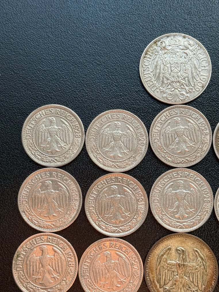 Germany, Weimar and the Third Reich. Deutschland. Konvolut seltener Reichspfennige 5 Reichspfennig - 1 Mark 1909 - 1936 1936-1945 (No reserve price) #1.0