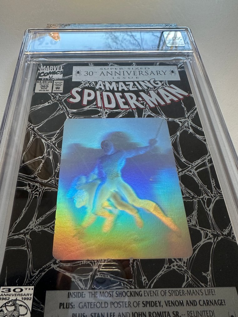 The Amazing Spider-Man #365 - Hologram Cover - With special CGC Venom label - CGC 9.6 - 1st appearance of Spider-Man 2099 - Gatefold Venom/Carnage Poster - 1 Graded comic - First edition - 1992 #1.0