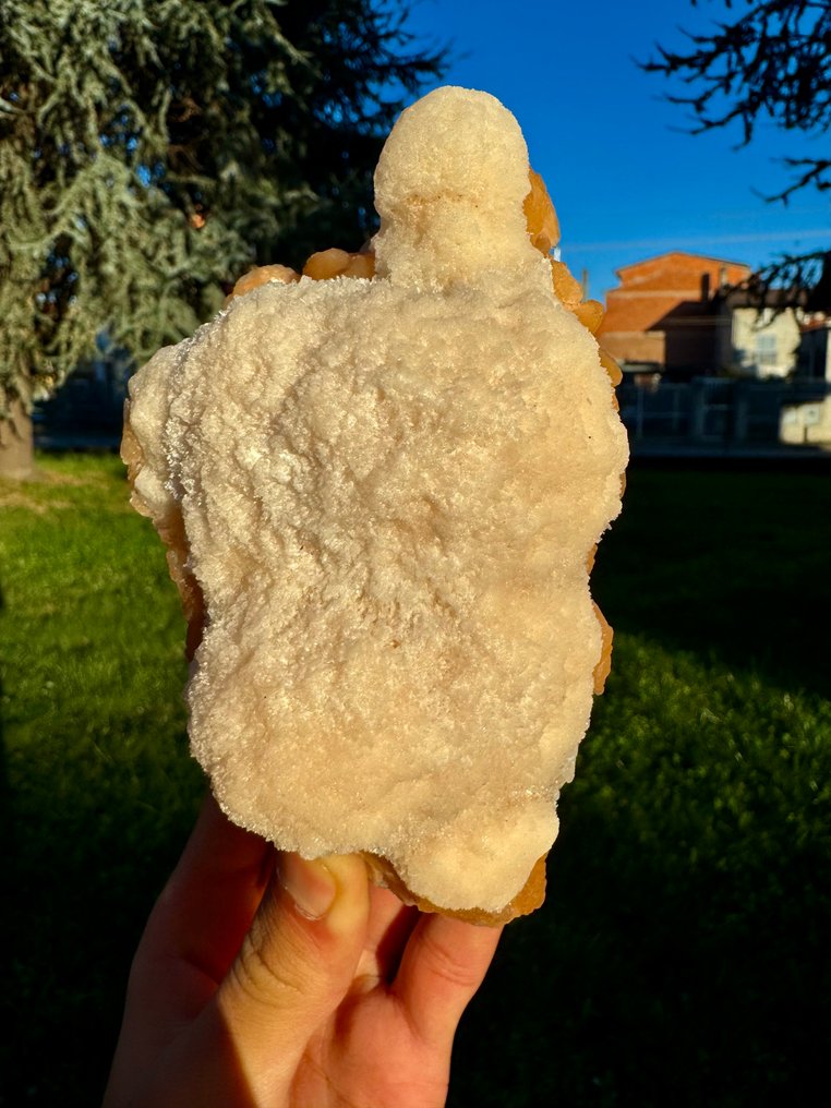 Καταπληκτικό Mesolite με stilbite. Κρίσταλ στη μήτρα - Ύψος: 13 cm - Πλάτος: 7 cm- 613 g - (1) #3.2