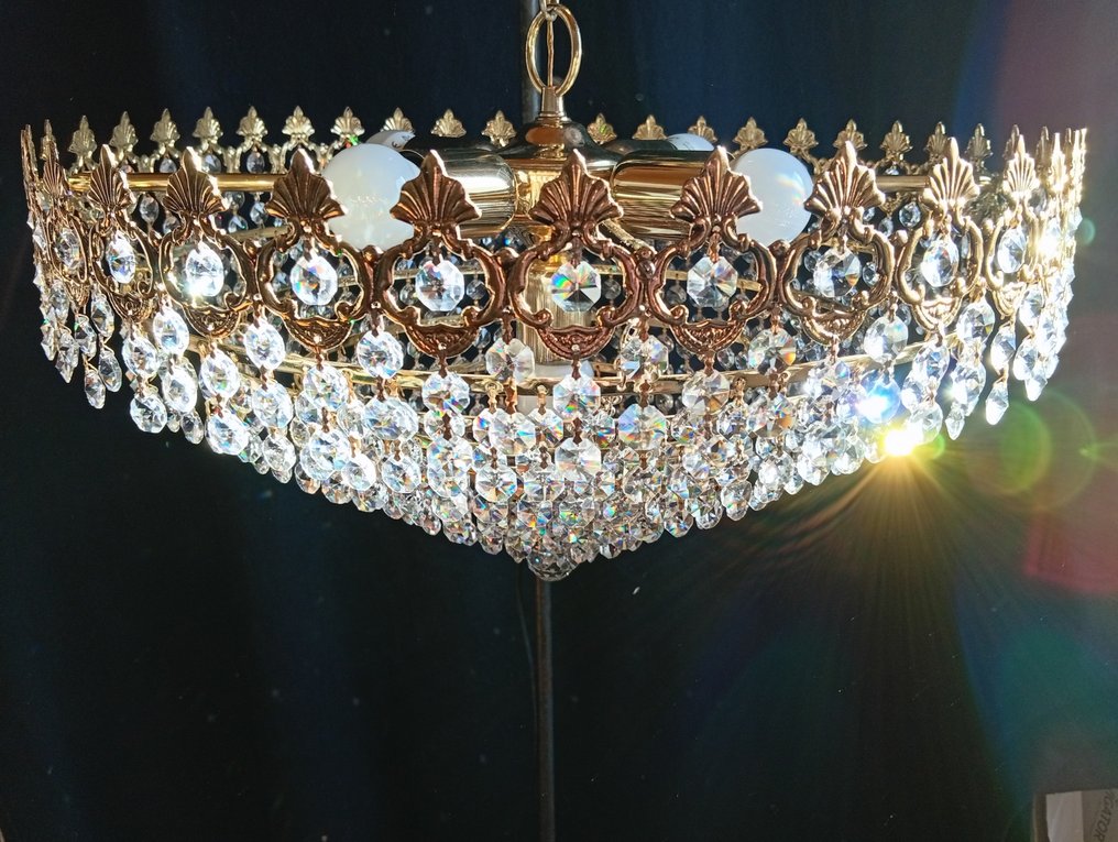 Πολυέλαιος - Κρύσταλλο, Ορείχαλκος, Gold plated - Πολύ μεγάλο λαμπερό #3.2