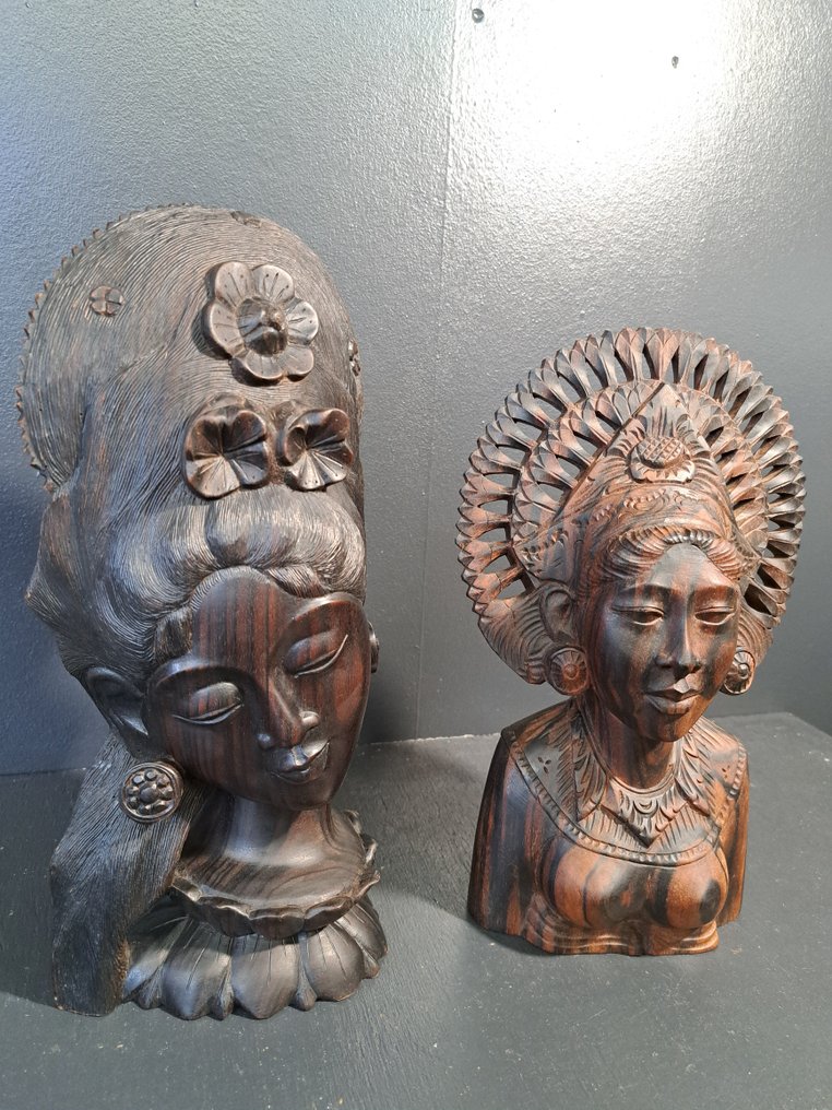 Twee Balinese dames - Statue - Indonesien  (Ohne mindestpreis) #1.0