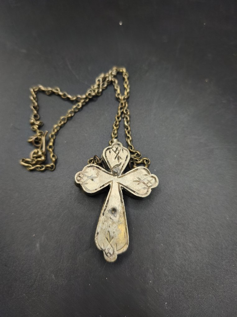  Λειψανοθήκη - Μέταλλο - 1910-1920 - Croce  #3.2