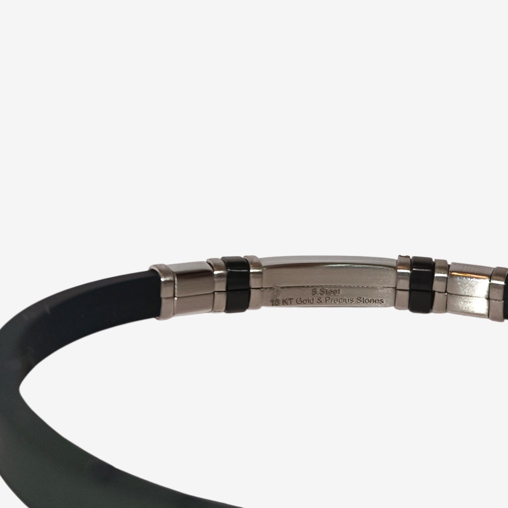 18 καράτια - Βραχιόλι σε χειρουργικό ατσάλι., Ροζ χρυσό - Βραχιόλι - Manifattura Italiana #3.2