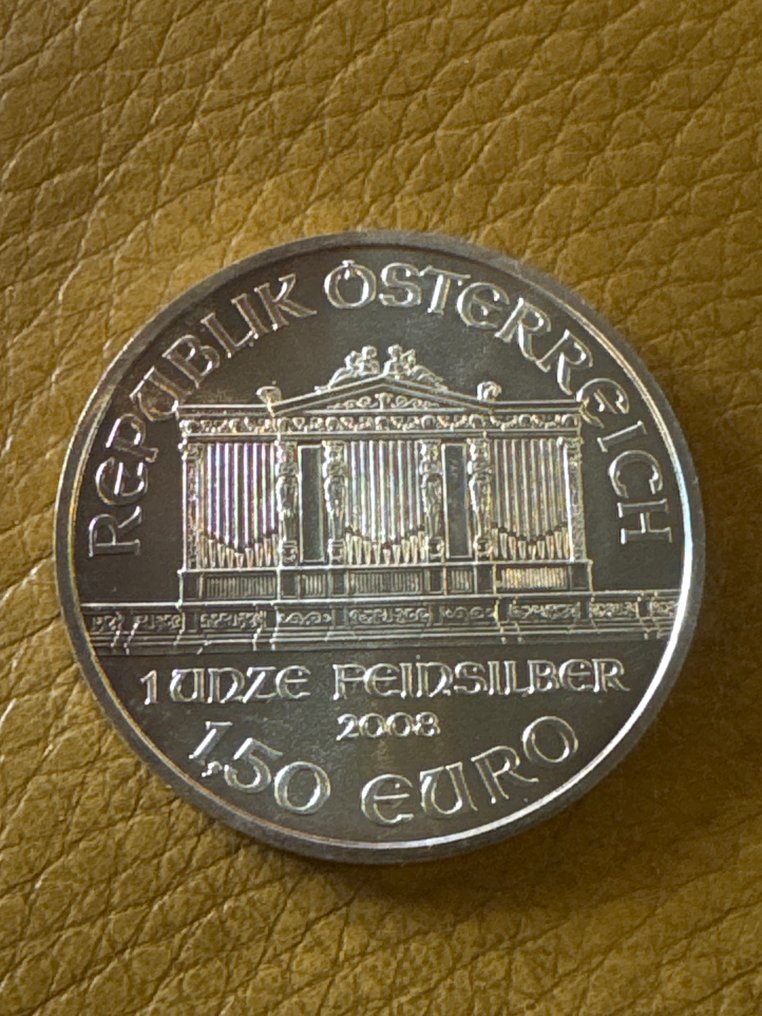 Oostenrijk. 1 1/2 Euro 2008 'Wiener Philharmoniker', 1 Oz (.999) (Zonder minimumprijs) #1.0