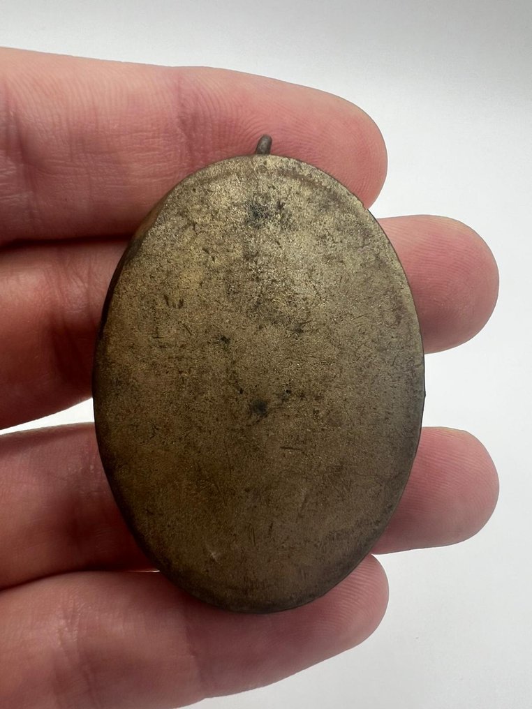  Reliquaire - Bronze, Cartouche dorée, Verre - XX siècle - Ex Spinea D.N.J.C.  #3.2