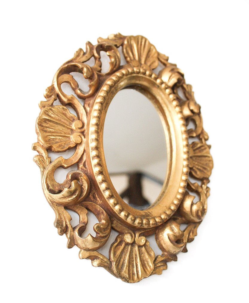 Miroir 1900's Rocaille en bois doré - Miroir - Bois doré #3.2