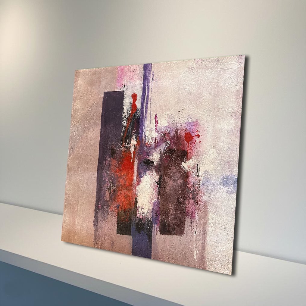 Nguyen Robert - Silence et Déflagration 80 x 80 cm #4.3