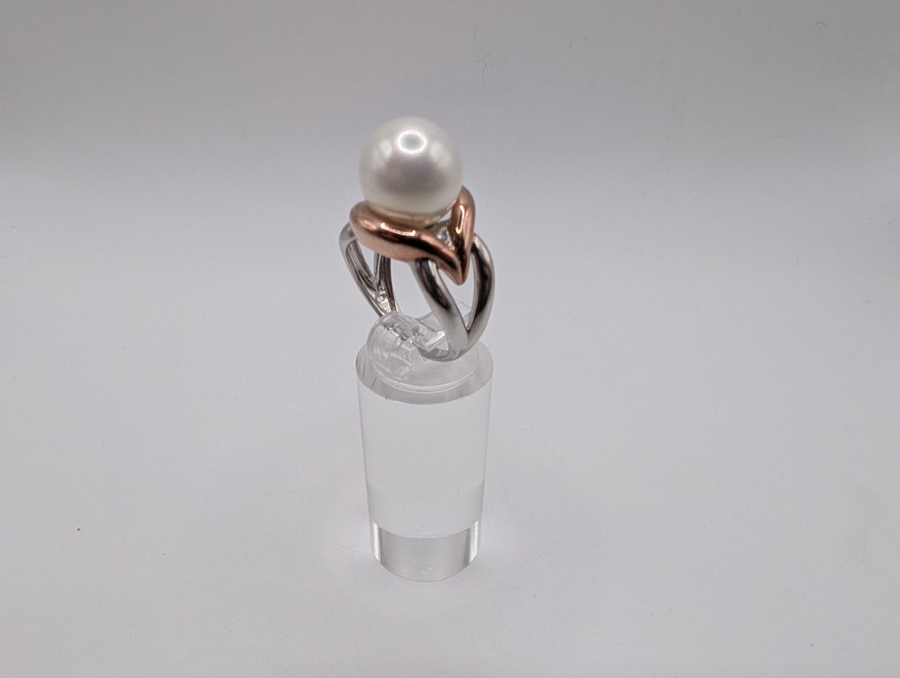 Zonder minimumprijs - Ring Zilver Parel #1.0