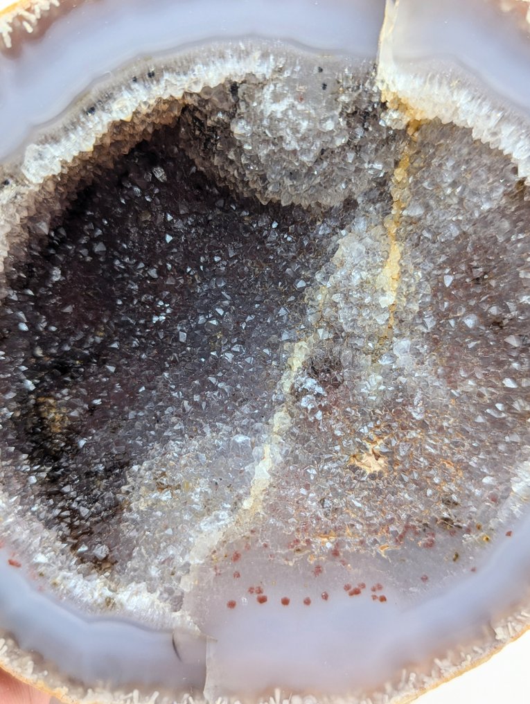 独一无二的玛瑙 带有水晶- 1.2 kg - (1) #3.2