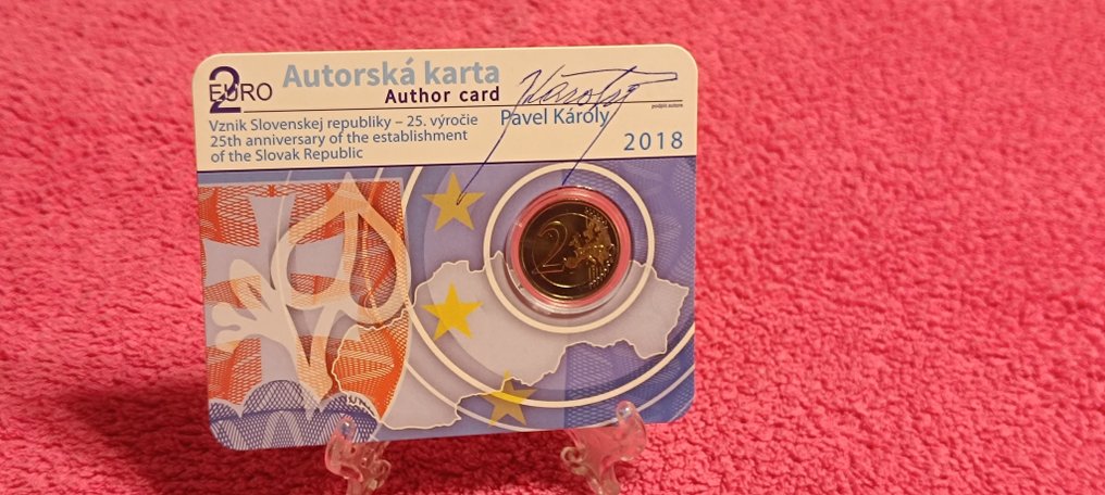 Slovakien. 2 Euro 2018 "Slovak Republic" - signed by the author  (Utan reservationspris) #2.1