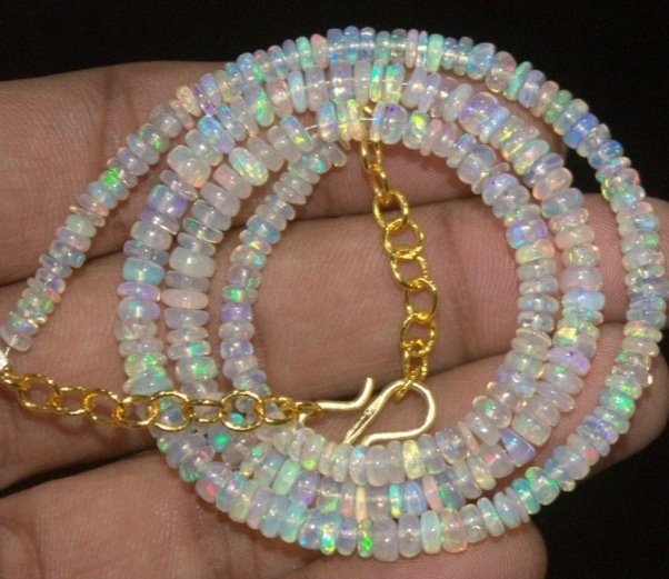 蛋白石 项链 AAA+ 天然矿物- 10 g - (1) #2.1