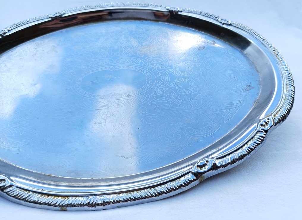 上菜托盘 - 镀银黄铜 #3.2