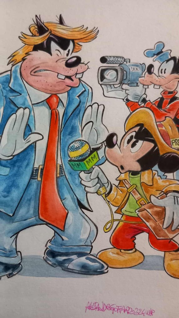Alessandro Gottardo - 1 Watercolour - Mickey Mouse - "La parrucca del potere" - 2024 #4.3