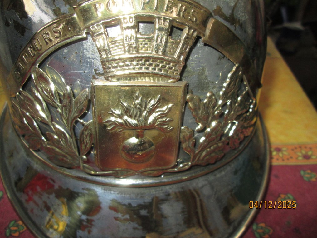 France - firefighter - Military helmet - Superb M1895 officer's firefighter helmet without a name. #1.0
