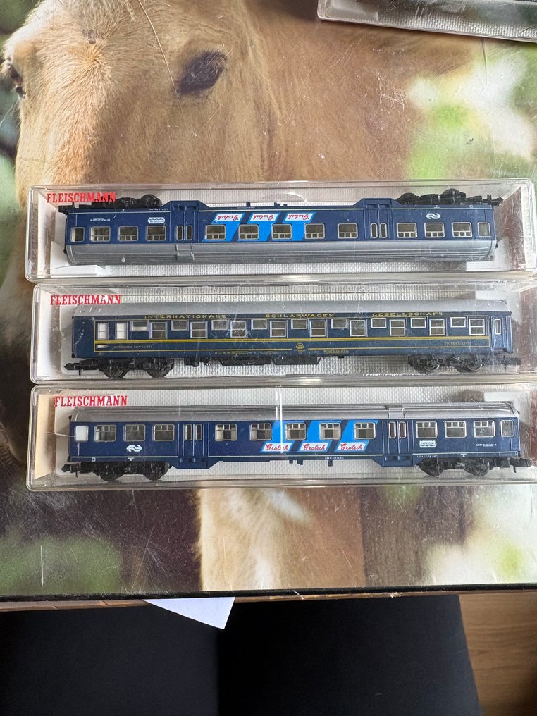 Fleischmann N轨 - 8156 / 8114 / 8156 - 模型火车 (3) - NS品牌的原装箱客车，外观良好 - NS #1.0