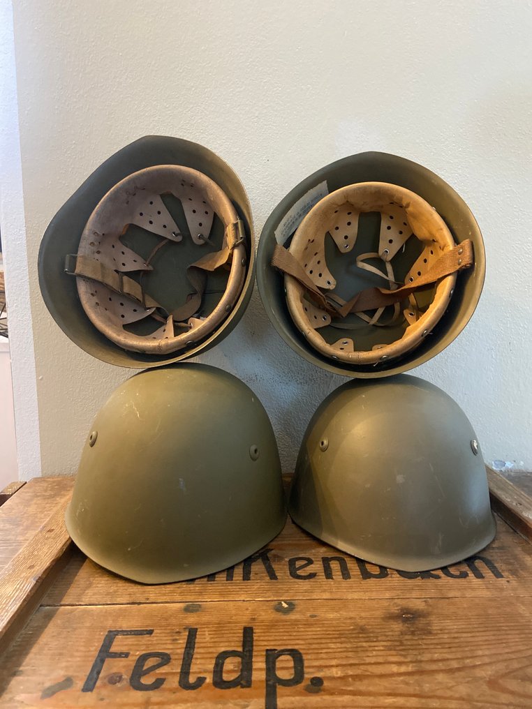 Ιταλία - Σετ 4 Ιταλικών Στρατιωτικών Καπέλων M33 – Δεκαετίες ’50 και ’60 – Σε άριστη κατάσταση - Στρατιωτικός εξοπλισμός #1.0