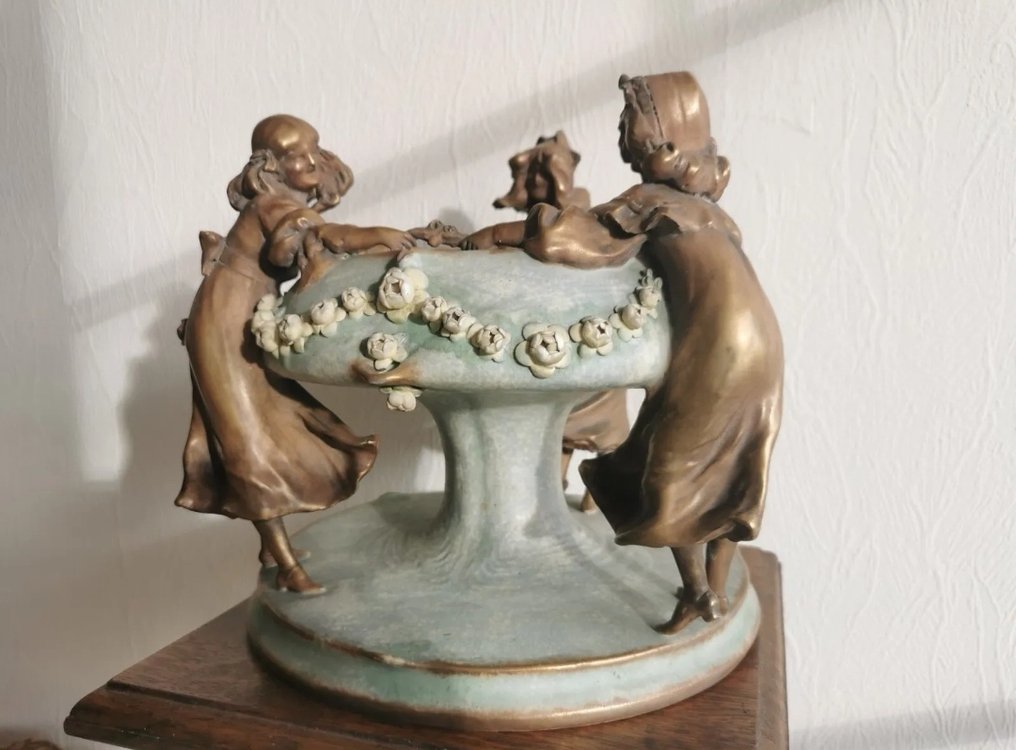 Amphora Riessner - 花盆架 - Faience - 新艺术运动 #1.0