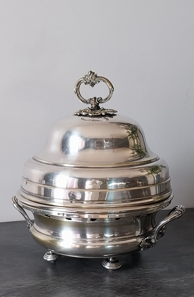 Christofle - Serving tray - warming cloche - Silverplated #1.0
