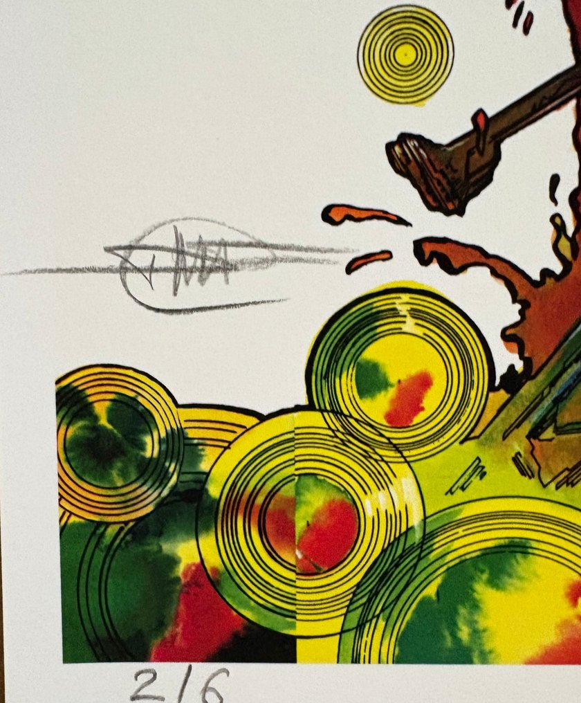 Philippe Druillet - Jimi Hendrix - Signed Pigment Print 30/30 (Ed. 2/6) – Johnny Hallyday Exhibition, Strasbourg #4.3