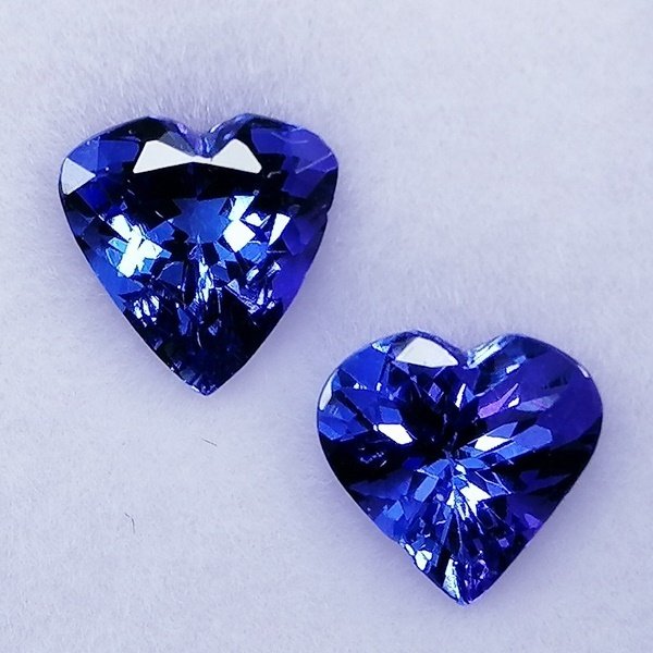 2 pcs 坦桑石 - 2.21 ct - 西班牙宝石学院(IGE) #1.0