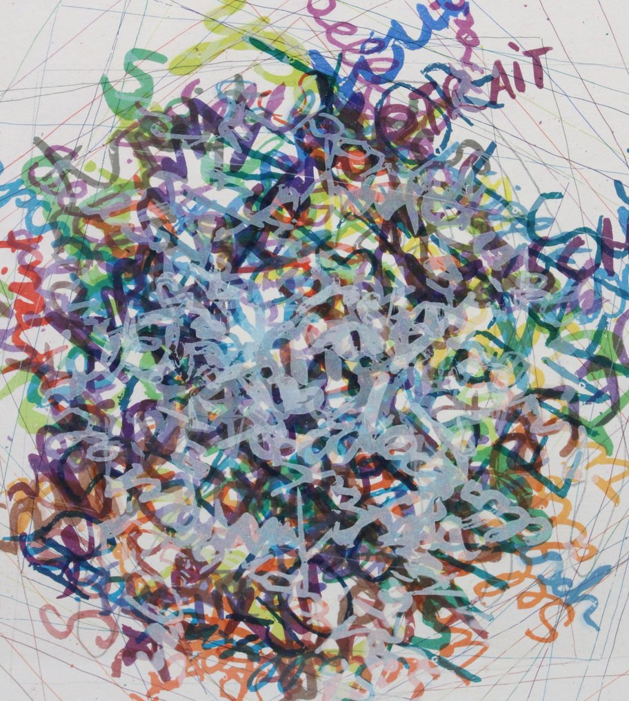 Jan Voss (1936) - Gekrakel - Selbstportrait als Tintenfisch #3.2