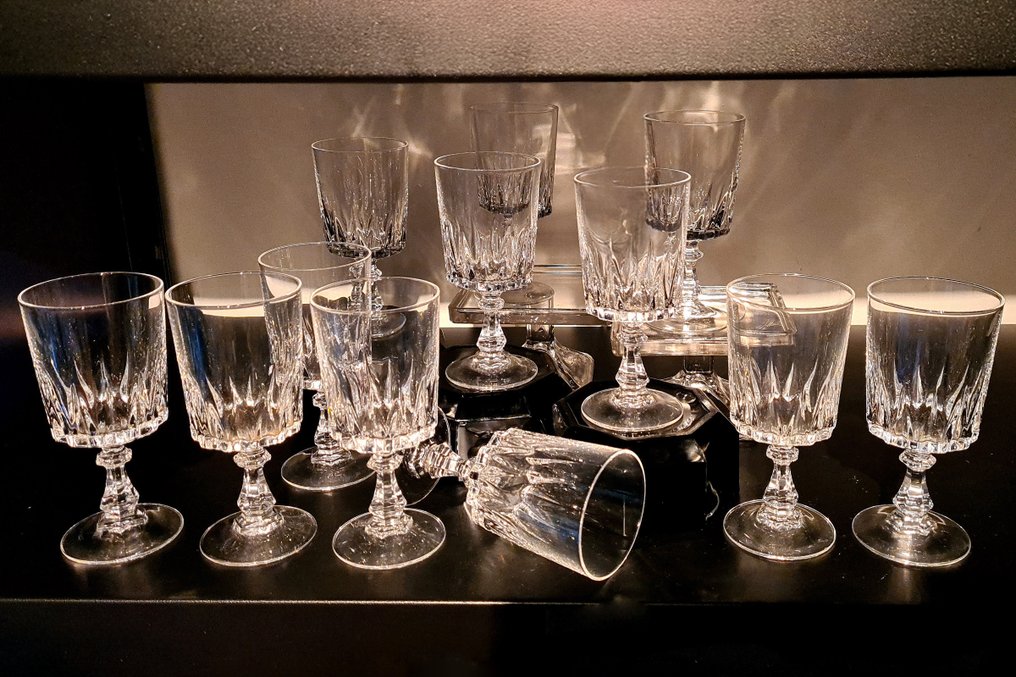 Cristal d'Arques - Louvre - Drinking set (24) - Louvre - Crystal - Champagne, sekt, or wine #2.1