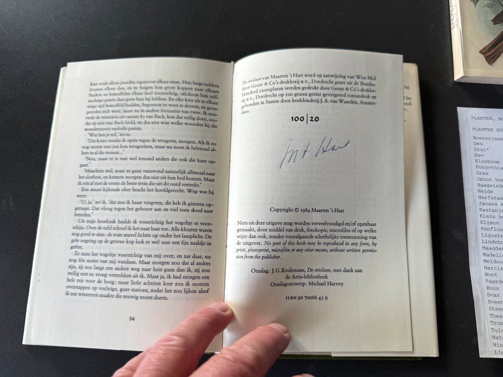 Maarten 't Hart - De ortolaan (Luxe-exemplaar) - 1984 #2.1