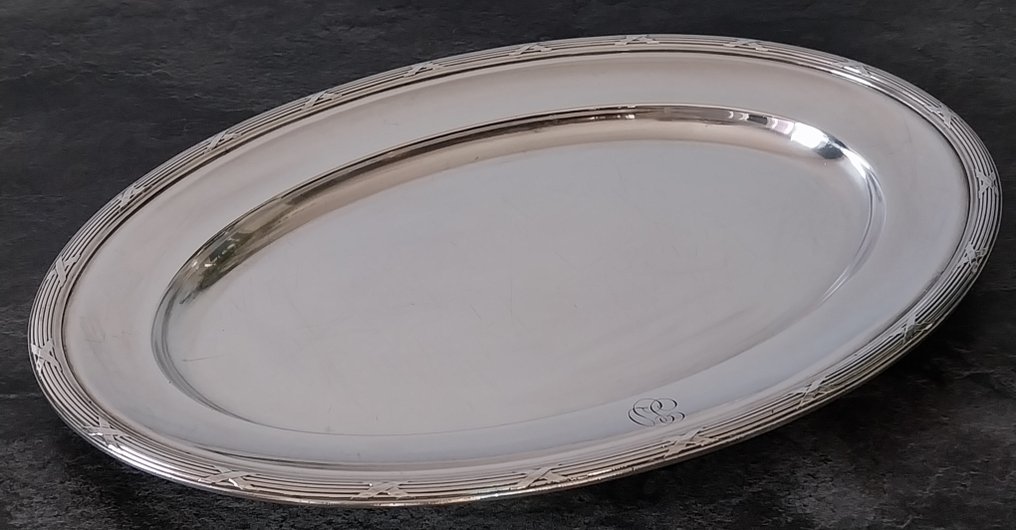 Christofle - Vassoio da portata - Monogrammé - Art Déco - Placcato argento #1.0