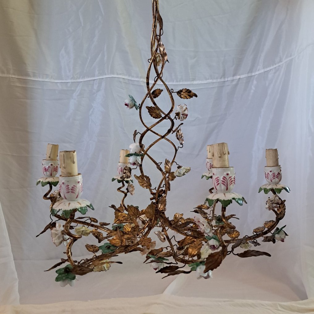 Riippuva lamppu - Rauta, Posliini #1.0