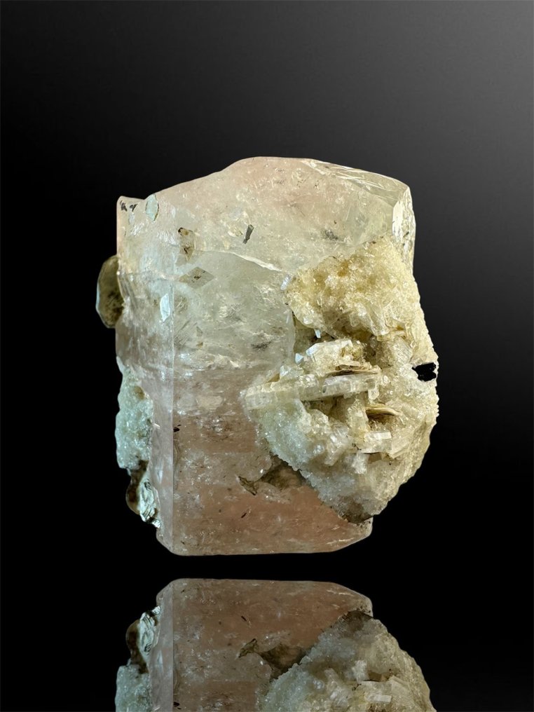 Berillo var. Acquamorganite Collezione di minerali - Altezza: 3.7 cm - Larghezza: 4.6 cm- 70 g - (1) #1.0
