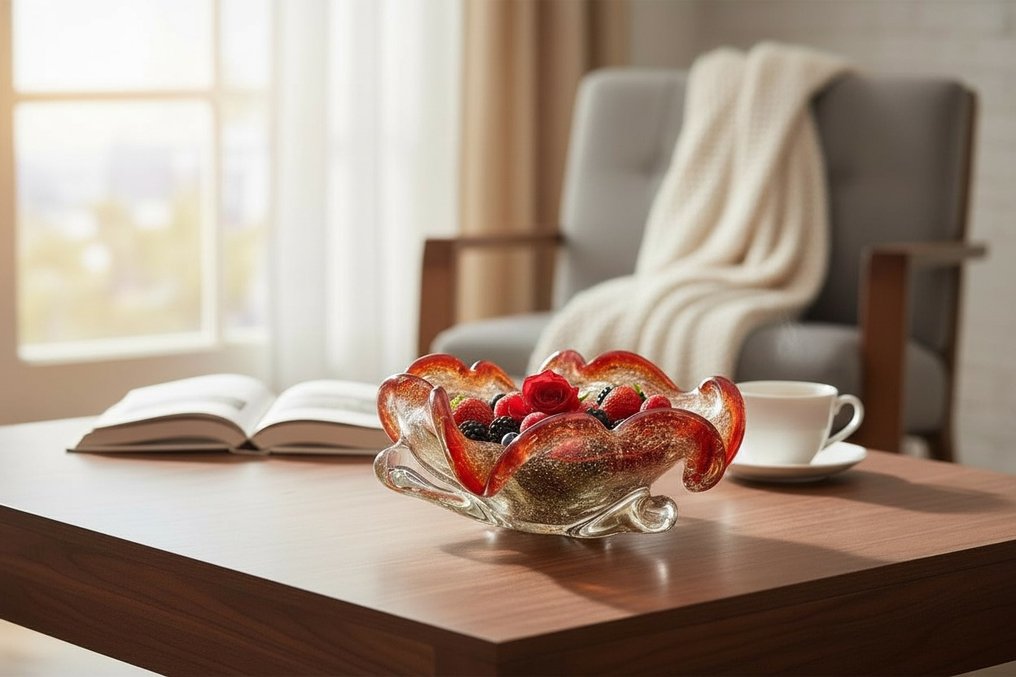 大盘子 - 玻璃 - 穆拉诺复古 #2.1