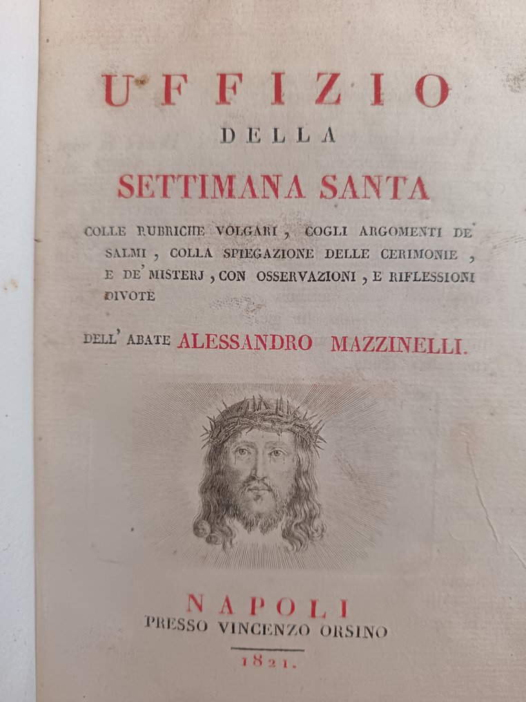 Alessandro Mazzinelli - Uffizio della Settimana Santa - 1821-1821 #1.0
