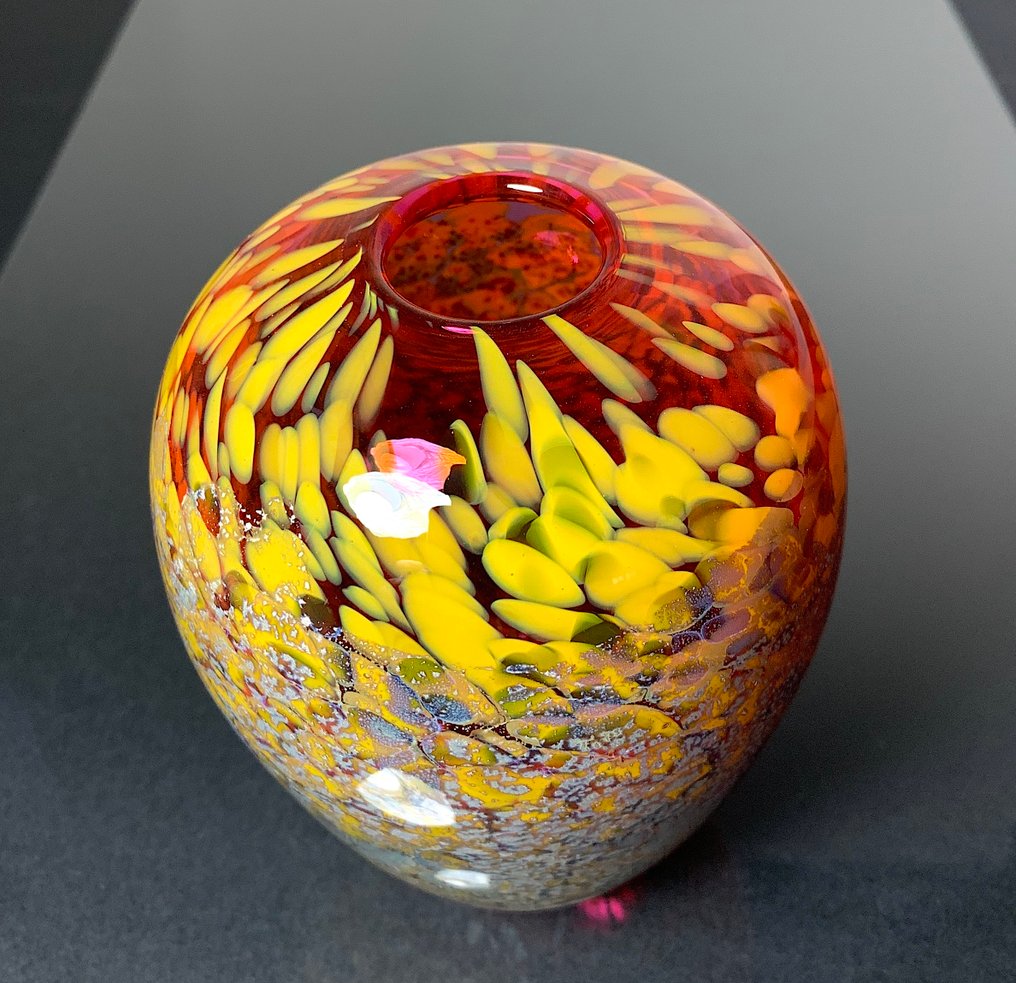 Maxence Parot - Wazon -  Wazon o unikalnych kolorach opaliny i Argent.  - Szkło #2.1