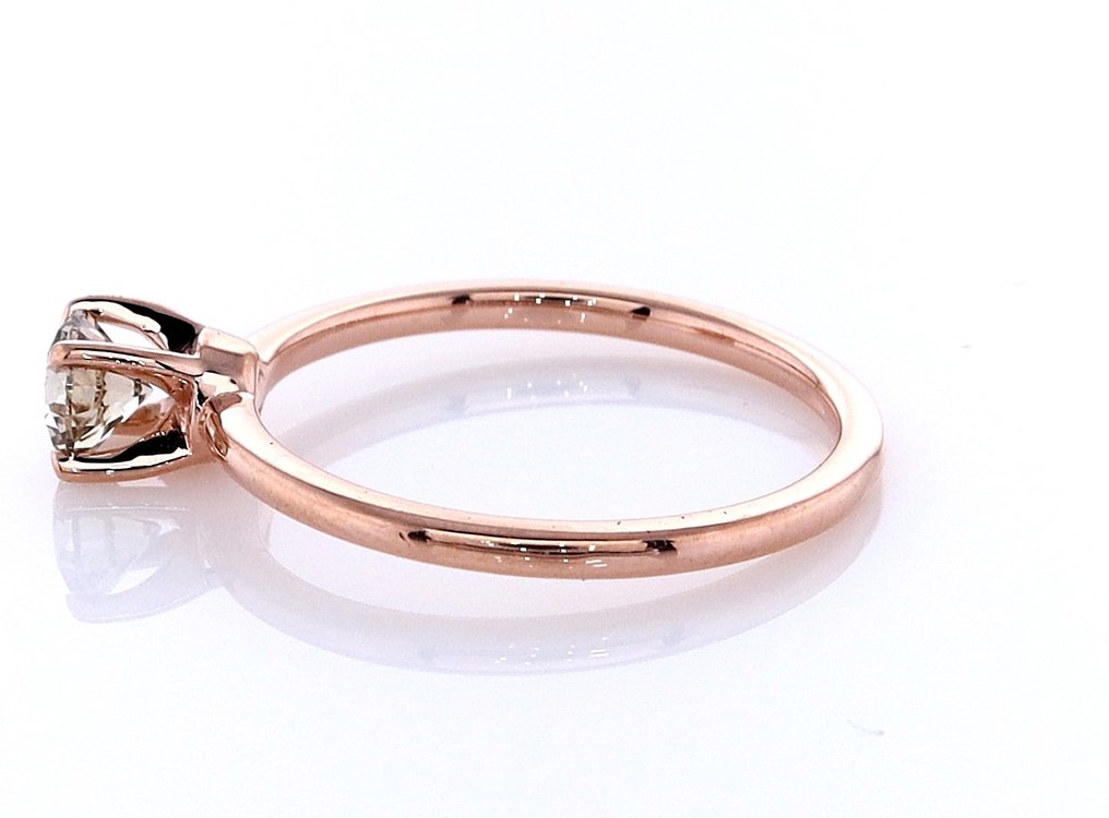 Nincs minimálár - Gyűrű - 14 kt. Rózsa arany -  0.43ct. tw. Gyémánt (Természetes színű) #4.3