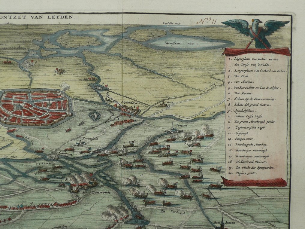Olanda - Leiden / Zoetermeer / Voorschoten / Leiderdorp / Zoeterwoude; Jan Luyken - 'T Ontzet van Leyden - 1721-1750 #3.2