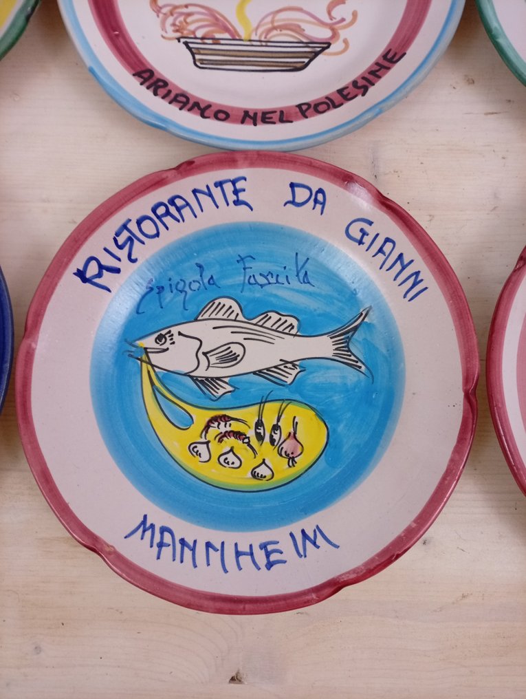 Teller (12) - Dipinto a mano - Töpferware - Gericht des guten Erinnerns #4.3